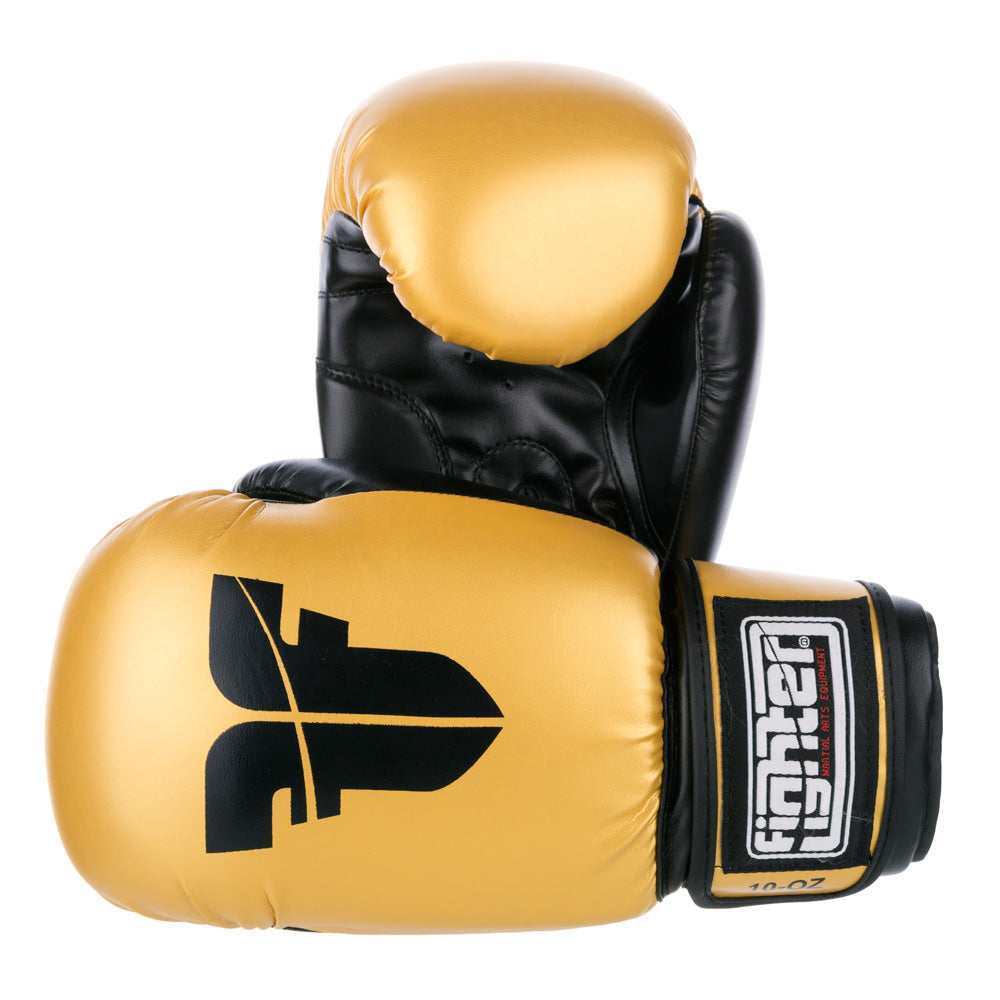 Fighter Basic Gloves - Gold Black, 1376apugl