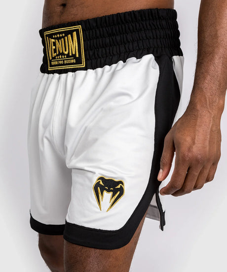 Venum Classic Boxing Shorts - white/black, VENUM-05167-210