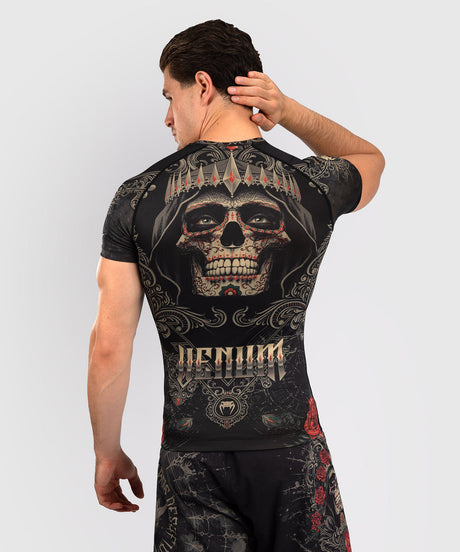 Venum Santa Muerte 5.0 Short-Sleeve Rashguard, black - VENUM-05333-603