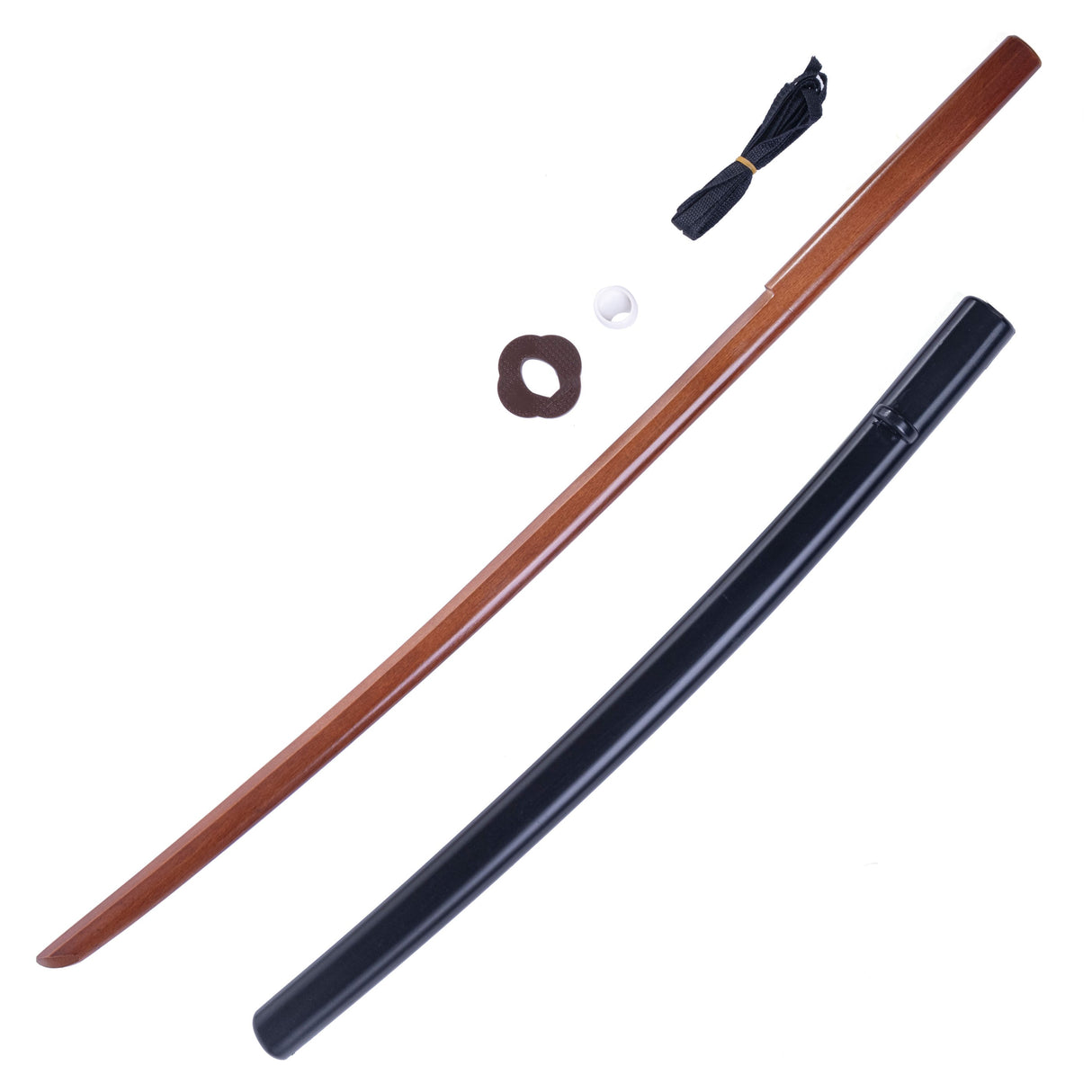 Bokken with plastic case, tsuba and sageo - natural - 8001051