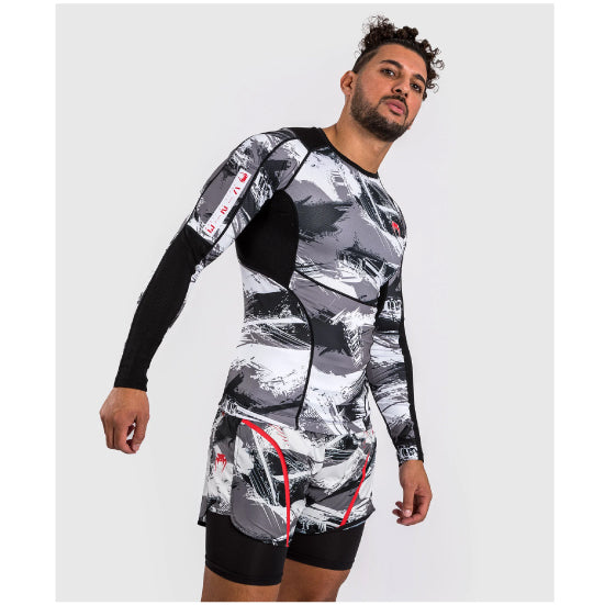 Venum rashguard Electron 3.0 - gris/rouge, VENUM-04551-618