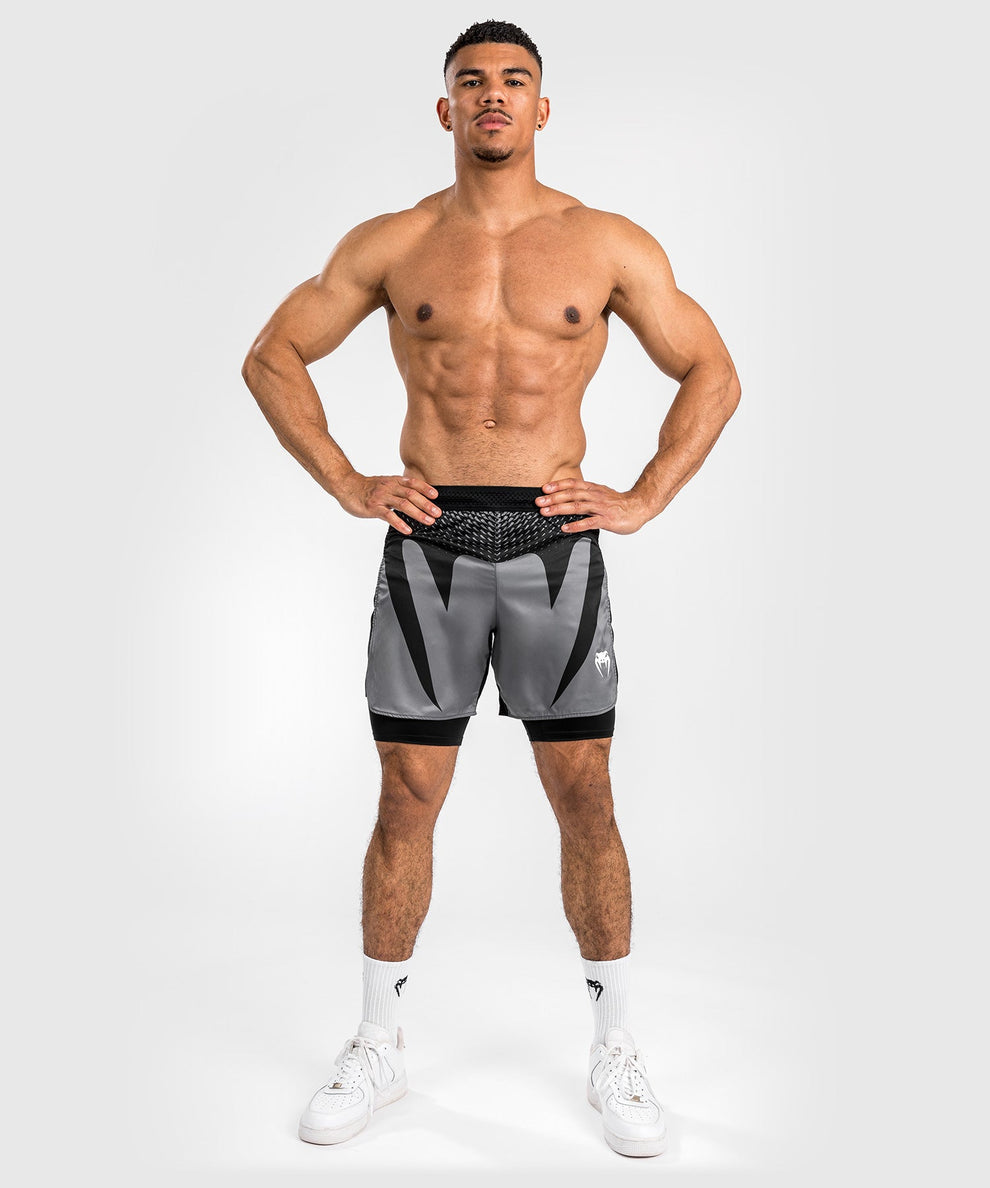 Venum MMA Shorts Attack - black/gray, VENUM-05212-001