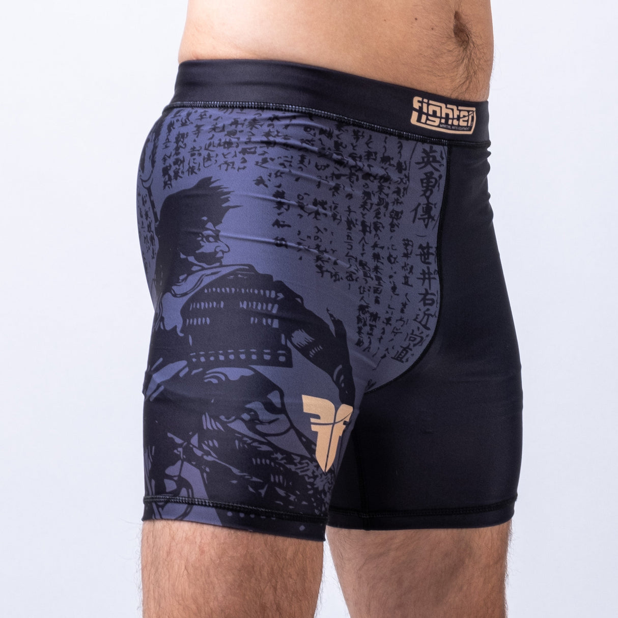 Fighter MMA Compression Shorts Samurai - black/gold, FCSM-01-SAM