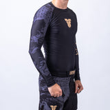 Fighter Rashguard Samurai with Long Sleeves - black/gold, FRSG-SAM-01-LS