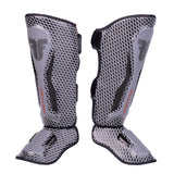 Fighter Shinguards Thai Ergo - gray/black/red, FSG-004ND3