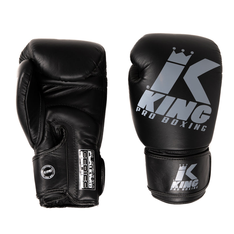 King PRO Boxing Boxing Gloves Platinum 7 - black/gray, KPB/BG PLATINUM 7