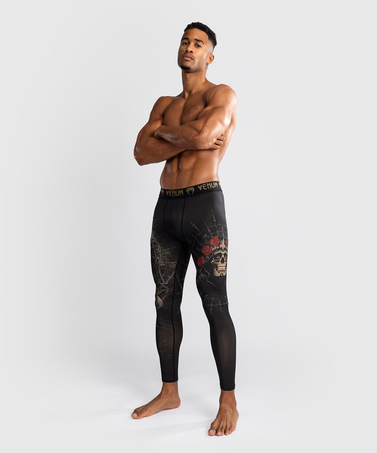 Venum Santa Muerte 5.0 Compression Leggings - black/gold, VENUM-05334-603