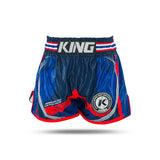 King Classic Muay Thai Shorts - blau/rot, KPB FLAG 2