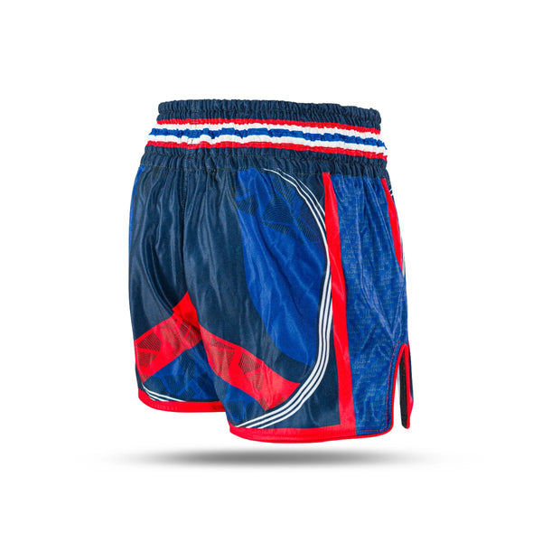 Short de Muay Thai King Classic - bleu/rouge, KPB FLAG 2