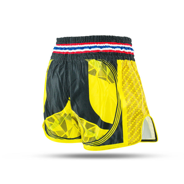 Short de Muay Thai King Classic - jaune/noir, KPB FLAG 3