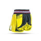 King Classic Muay Thai Shorts - gelb/schwarz, KPB FLAG 3