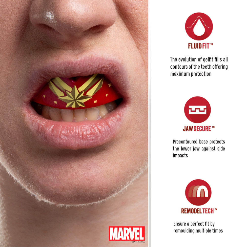 SAFEJAWZ Mouthguard Marvel Captain, SJCapMarvel