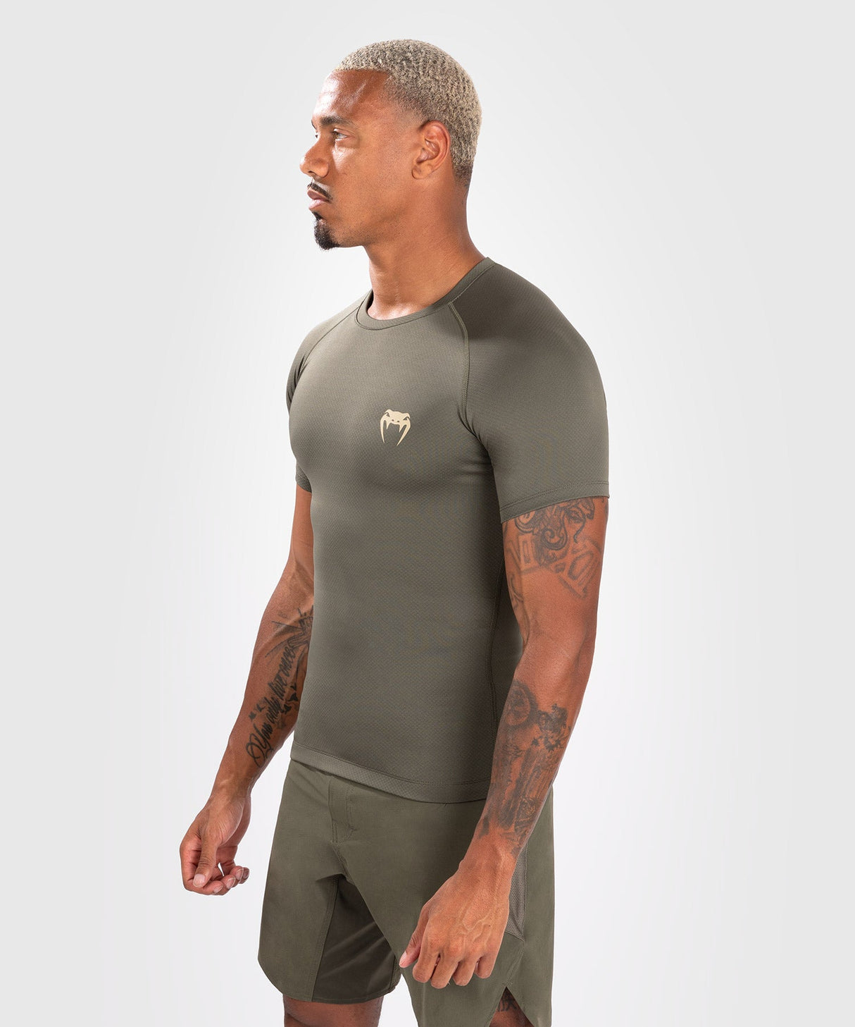 Venum Contender Short Sleeve Rashguard - khaki, VENUM-05160-015