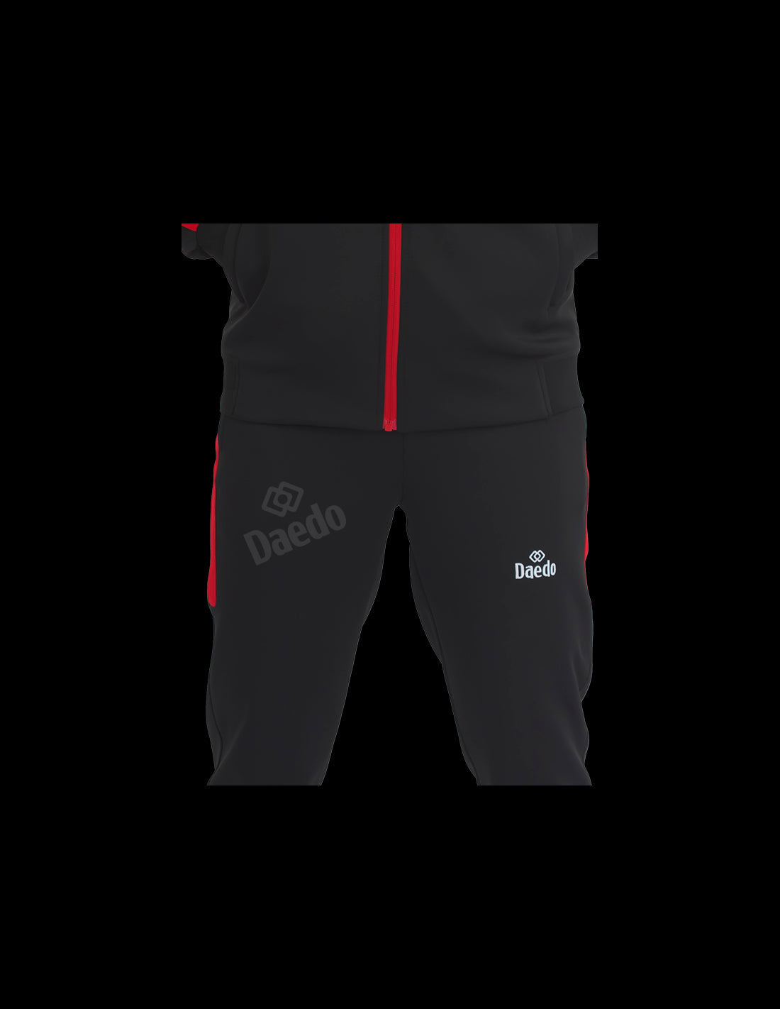 Daedo Trainingsanzug - schwarz/rot, CH1430