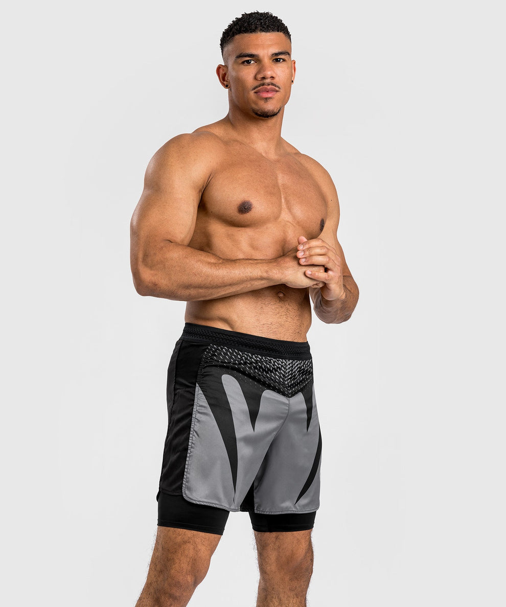 Venum MMA Shorts Attack - black/gray, VENUM-05212-001