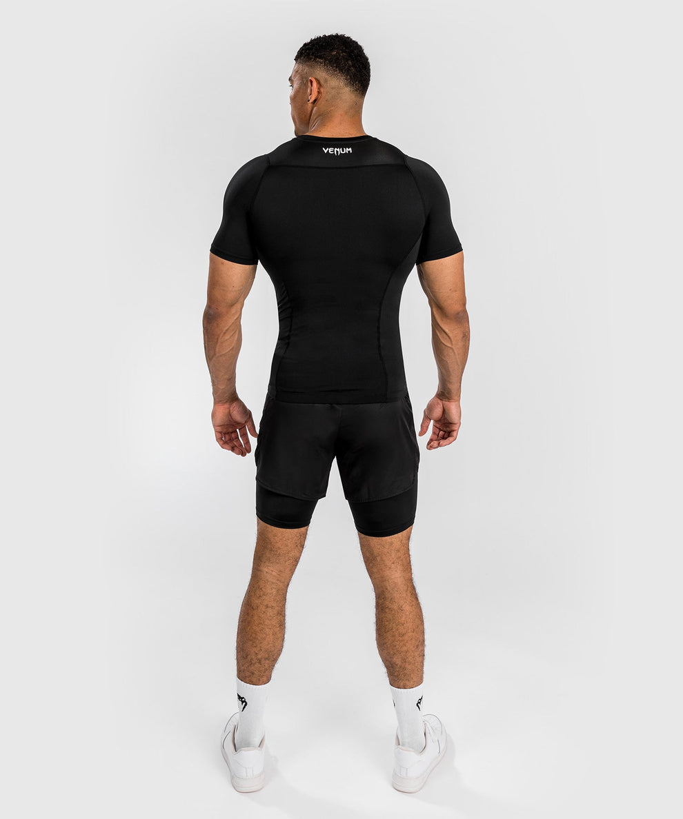 Venum Short-Sleeve Rashguard Attack - black/gray, VENUM-05210-001