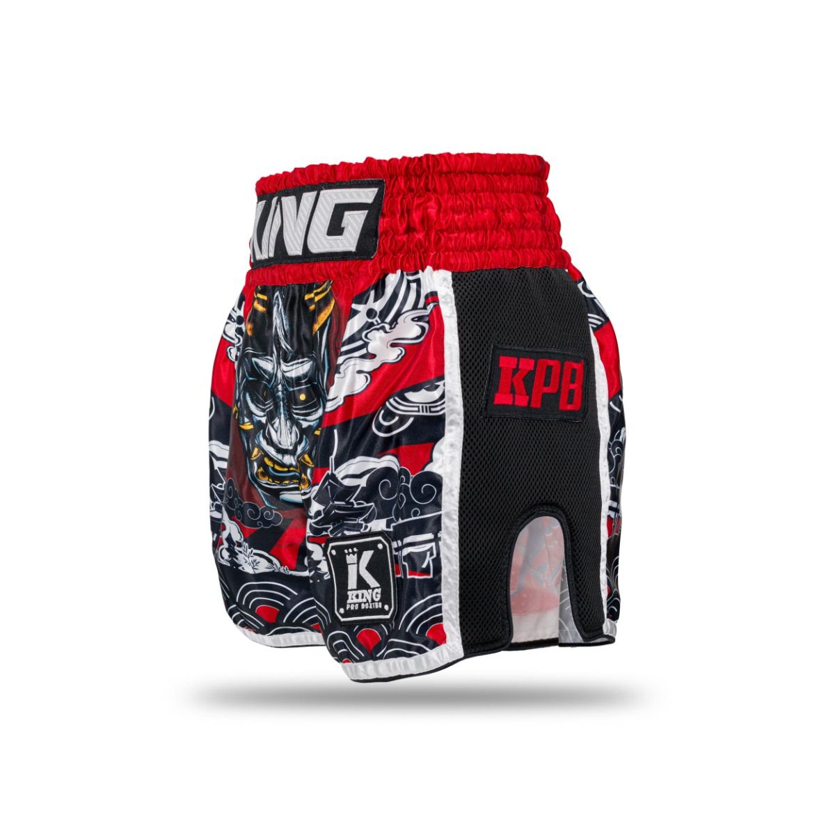 King Muay Thai Shorts HANYA - black/red,  KPB/HANYA RD