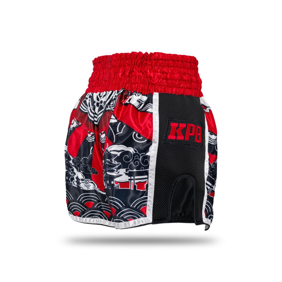 King Muay Thai Shorts HANYA - black/red,  KPB/HANYA RD