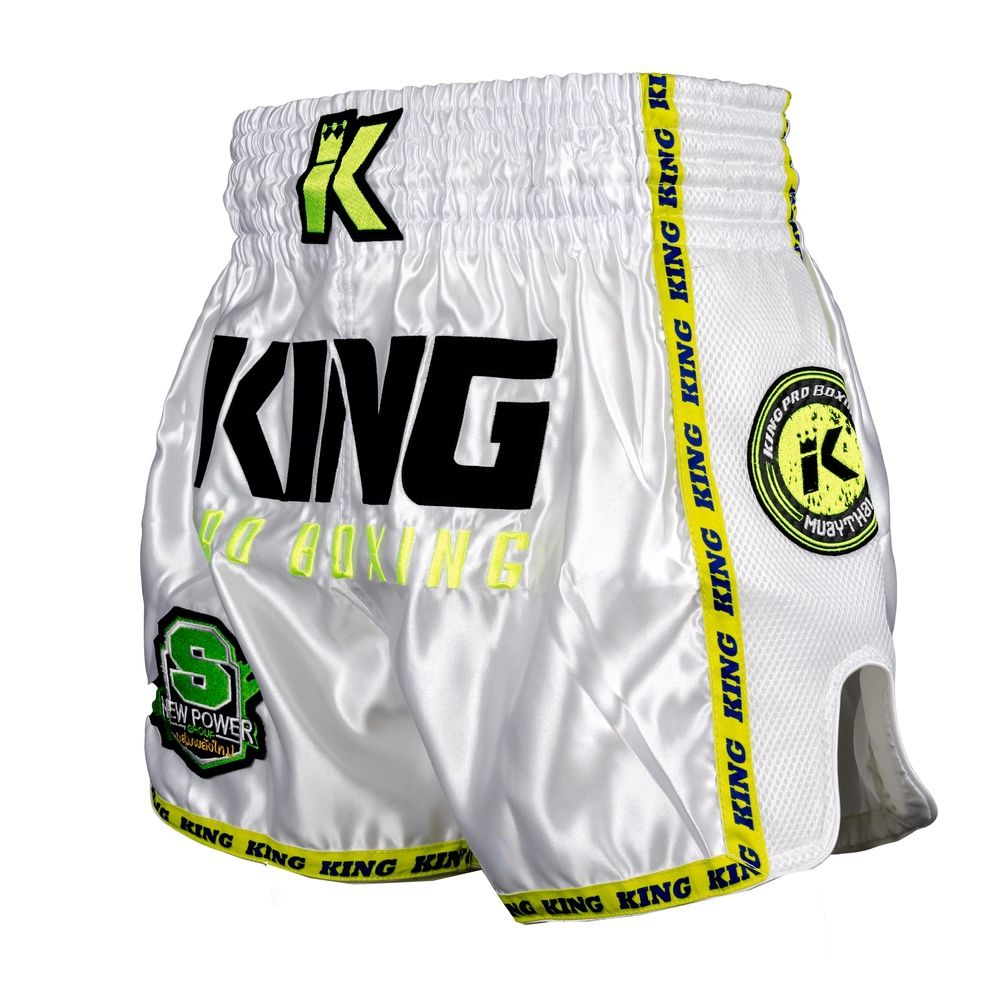 King Shorts Neon Y - white/neon yellow, KPB NEON Y new power