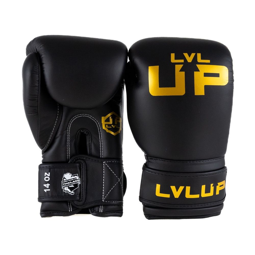 King Pro Boxing Level Up 4 Gloves - black/gold, LVL-UP BG 4