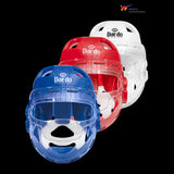 Daedo Taekwondo Headguard with Mask WT - white, PRO 20916