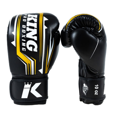 King Pro Boxing Boxing Gloves Spartan 3 - black/gold, KPB/BG SPARTAN 3