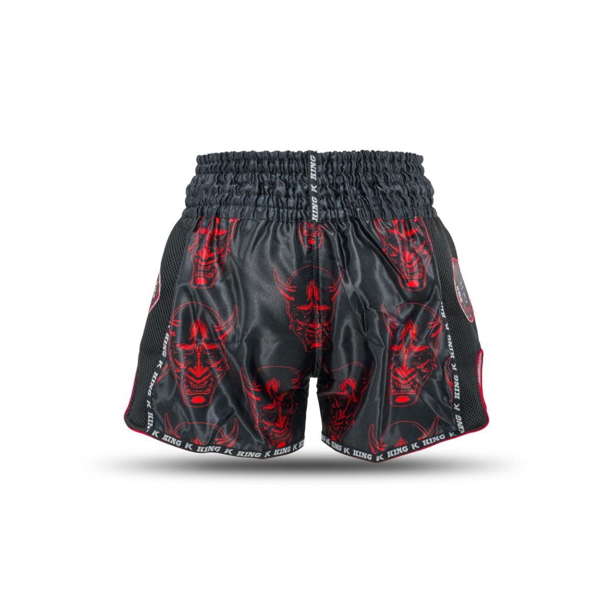 King Muay Thai DEMON Shorts - black/red, KPB DEVIL 4