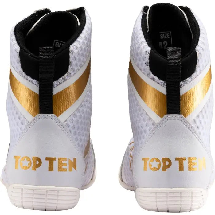 Top Ten Speedmaster Boxing Shoes - white/gold, 1174-12