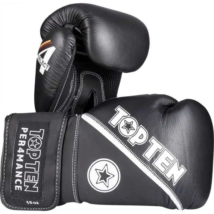 Top Ten Boxing Gloves 4select - black/white, 2044-90