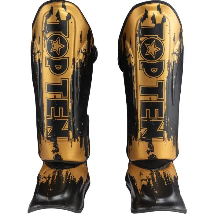 Top Ten Shin Guards Power Ink - black/gold, 32195-29