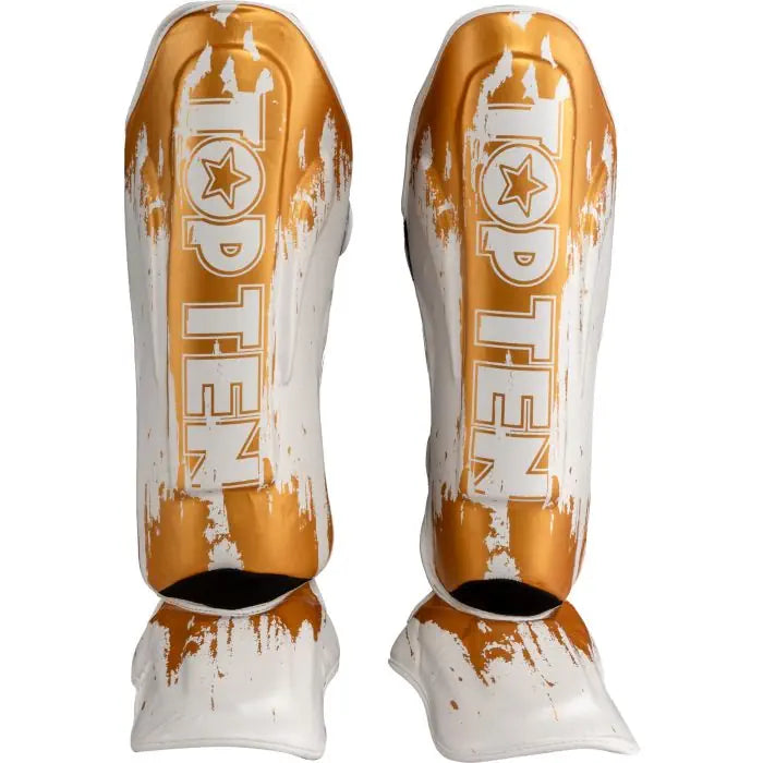 Top Ten Shin Guards Power Ink - white/gold, 32195-120