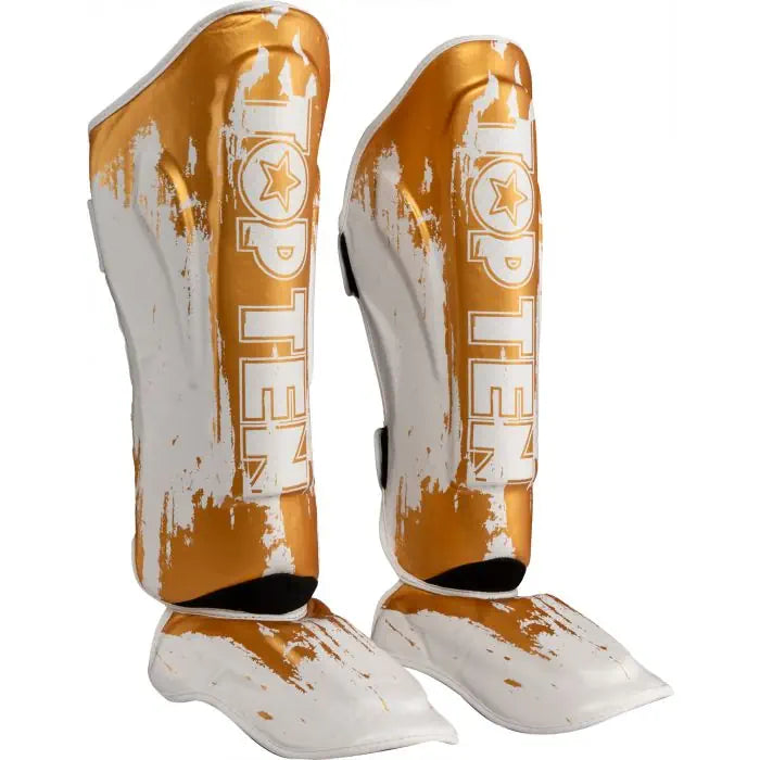 Top Ten Shin Guards Power Ink - white/gold, 32195-120