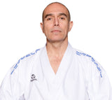 Hayashi Kumite Kimono AirDeluxe - WKF approved, weiß/blau, 0474-11