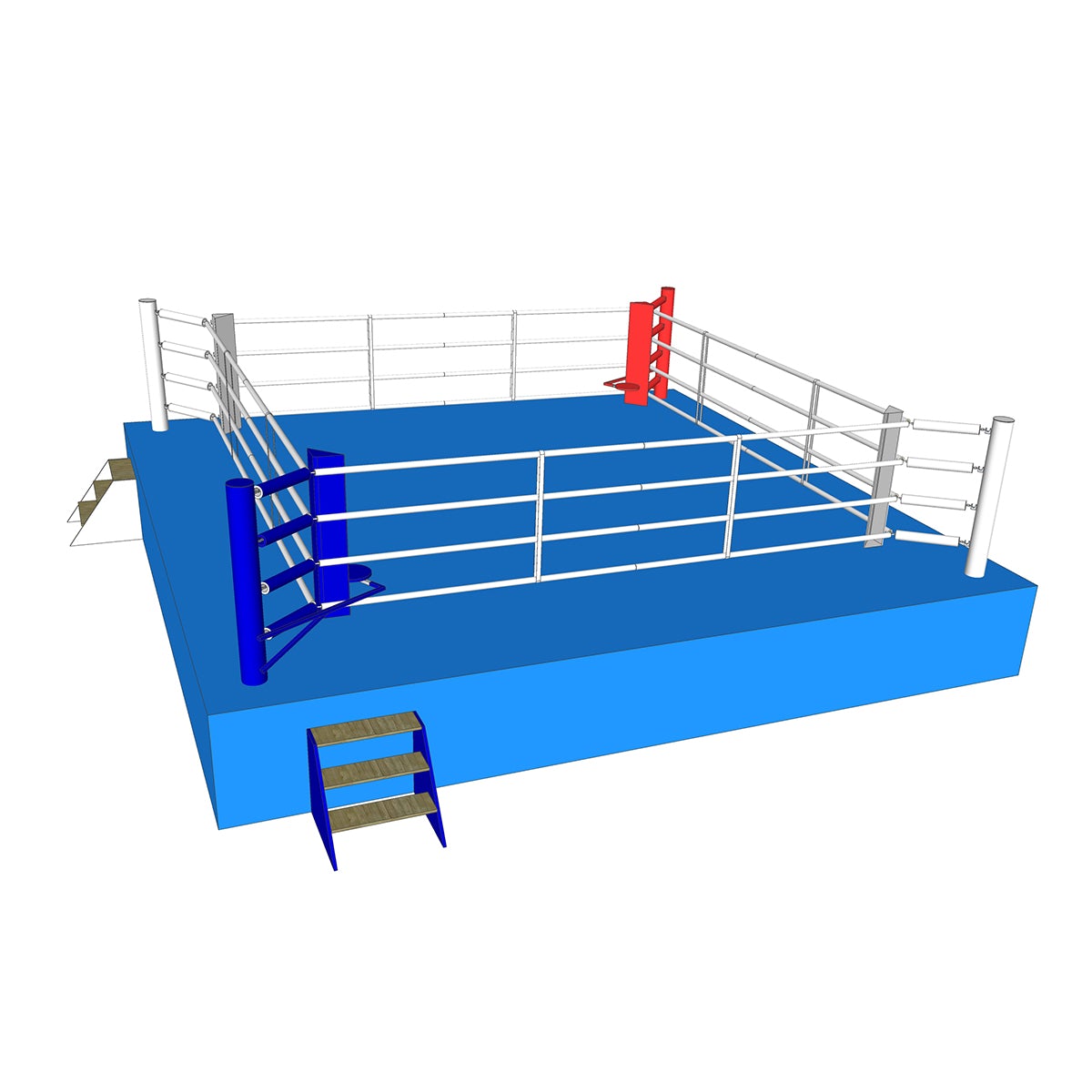 Ring de boxe 7,8 x 7,8 m selon les règles AIBA, BRCP75-4