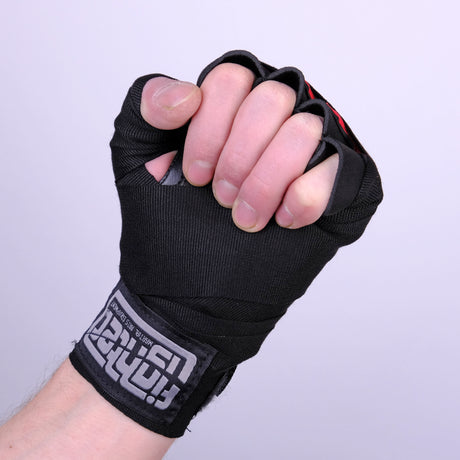 Bandages pour les mains en gel Fighter Strap - noir/gris, FGW-001BG