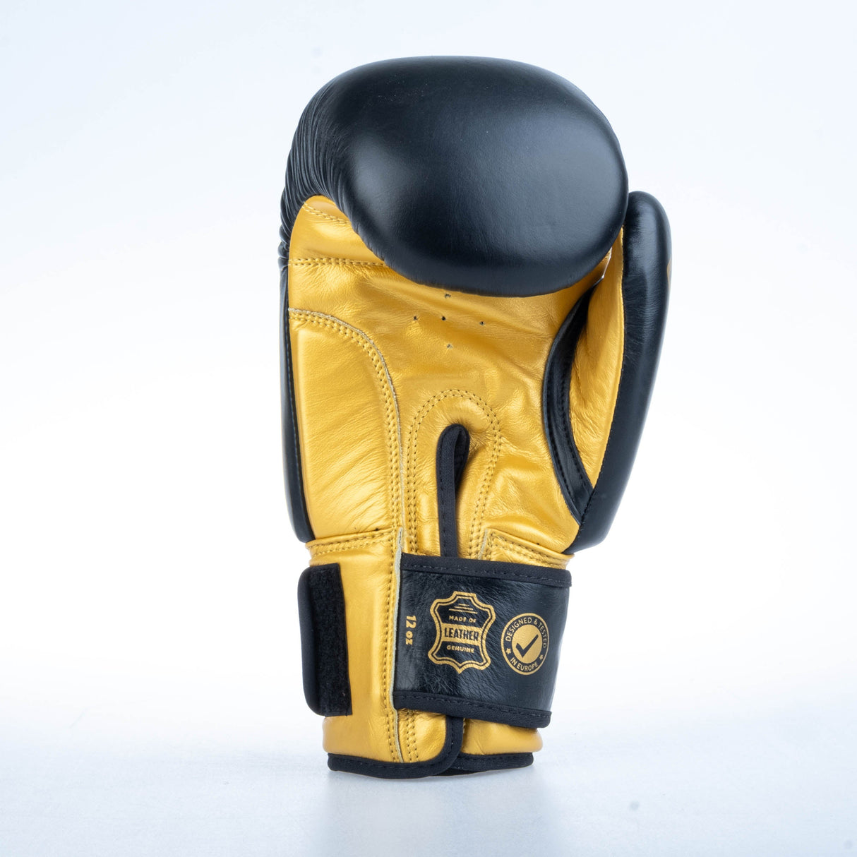 Fighter Boxhandschuhe Round - schwarz/gold, 1376-RNDXG