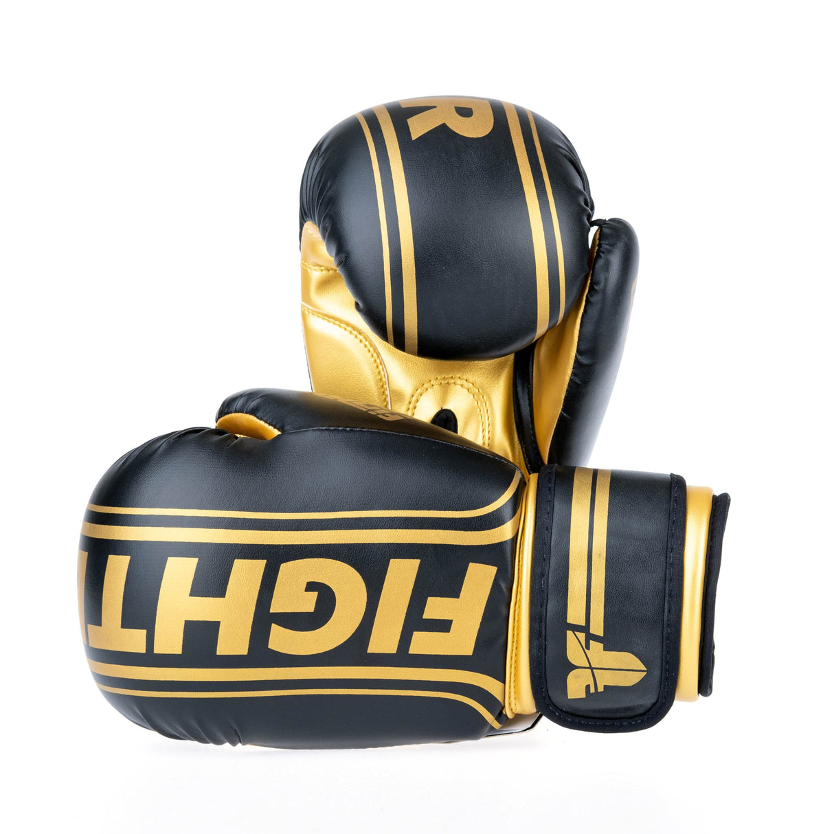 Fighter Boxhandschuhe Basic Stripe - schwarz/gold