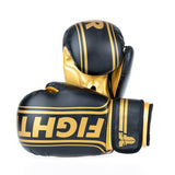 Gants de boxe Fighter Basic Stripe - noir/or