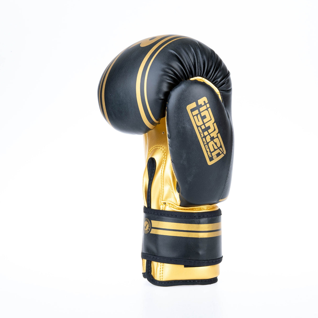 Fighter Boxhandschuhe Basic Stripe - schwarz/gold