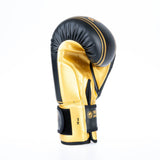 Fighter Boxing Gloves Basic Stripe - black/gold