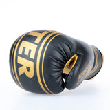 Fighter Boxing Gloves Basic Stripe - black/gold