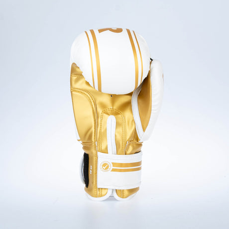 Fighter Boxhandschuhe Basic Stripe - weiß/gold