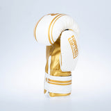 Fighter Boxing Gloves Basic Stripe - white/gold