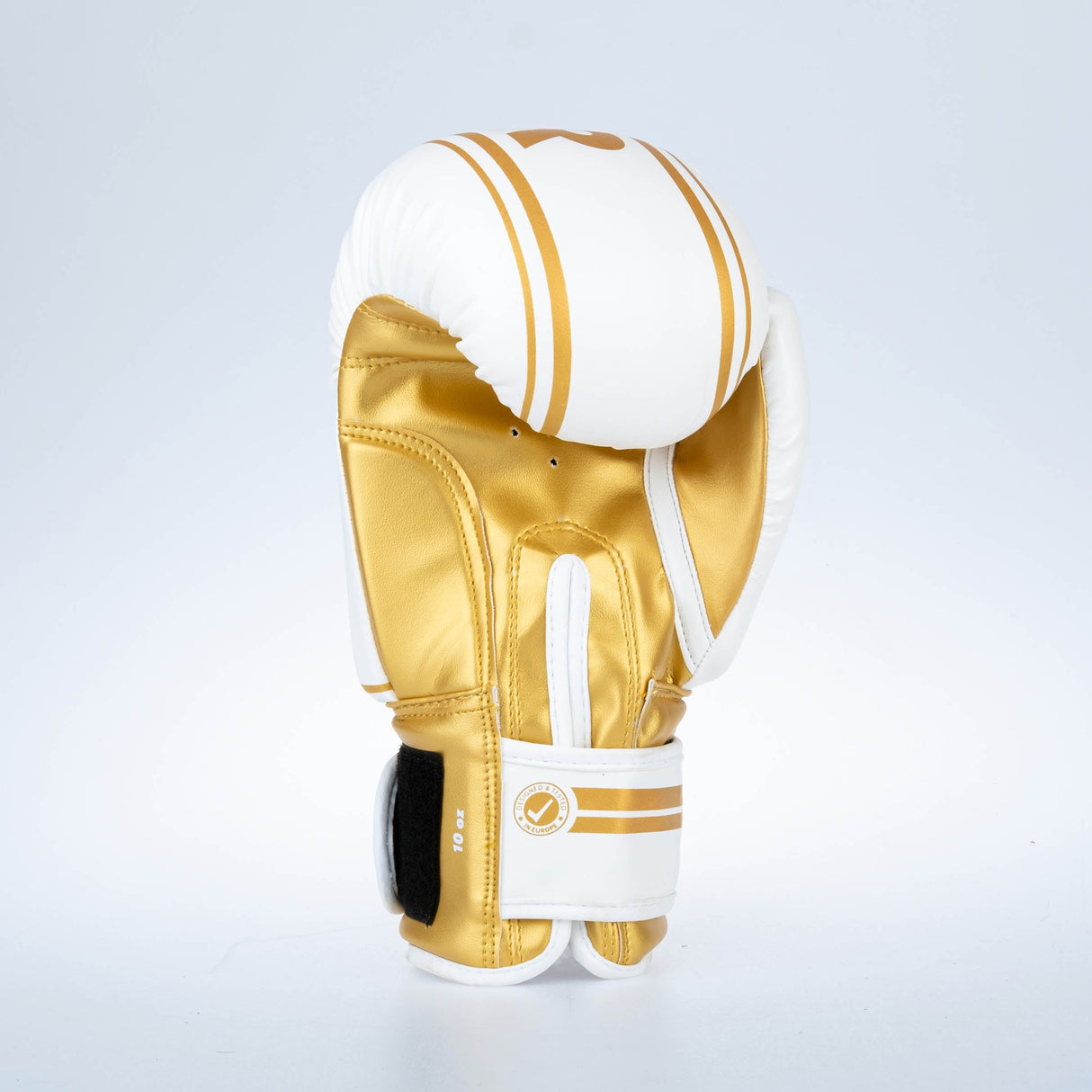 Gants de boxe Fighter Basic Stripe - blanc/or