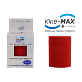 Kine-MAX Bandage élastique auto-agrippant-5cm,7,5cm,10cm - rouge, CEB5RED,CEB7RED,CEB10RED
