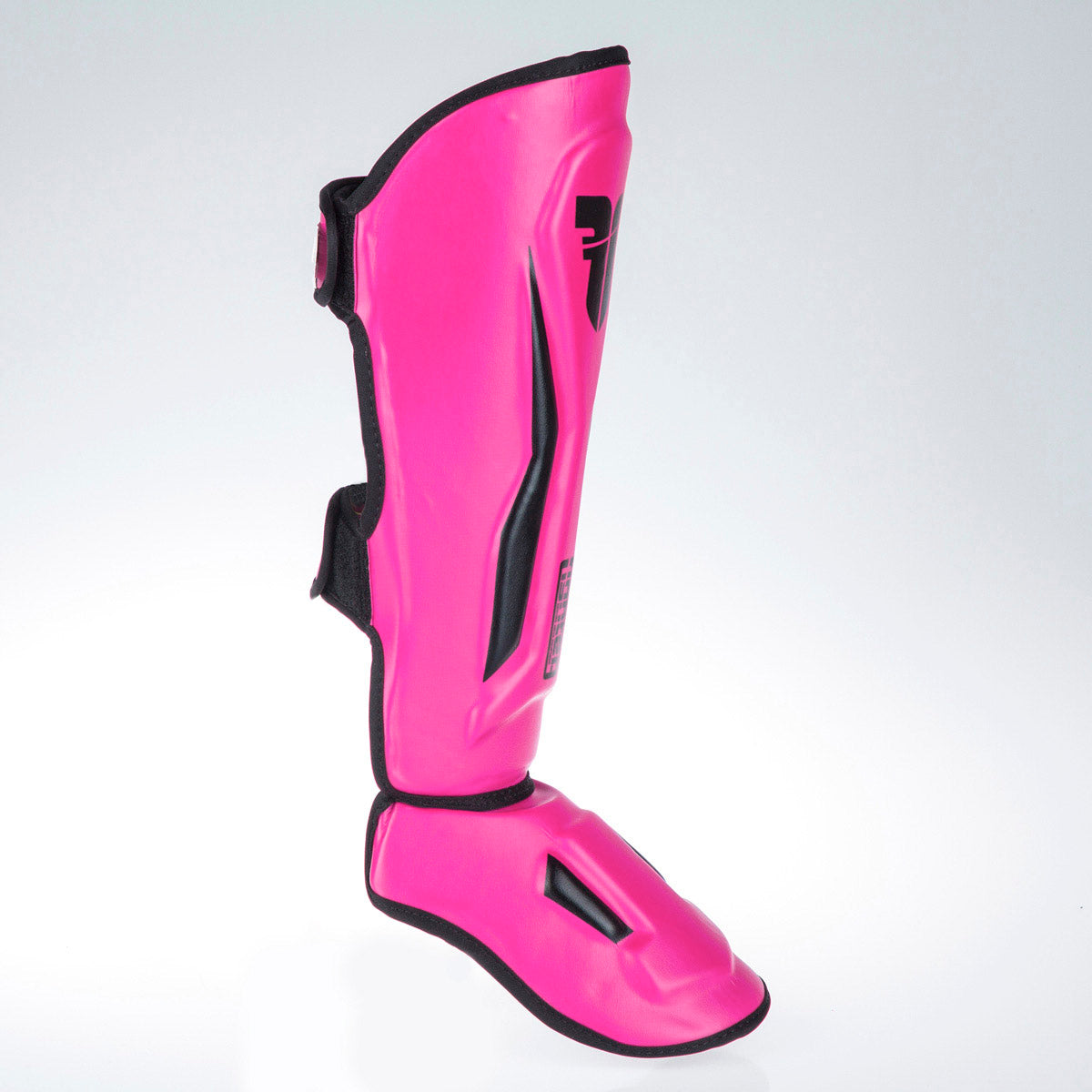 Fighter Shinguards Thai Ergo - neon pink/black, FSG-004NPB