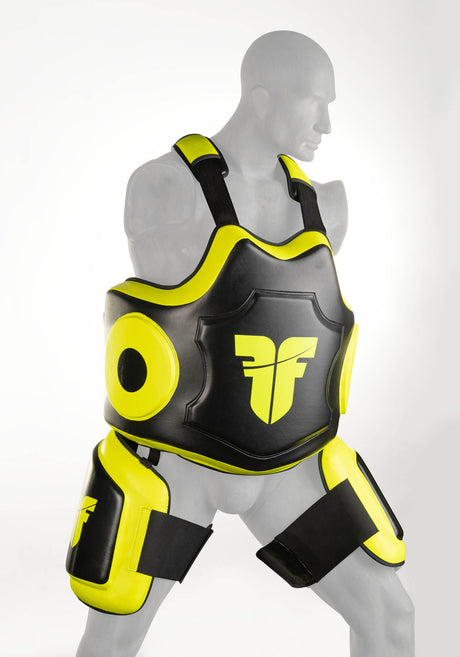 Protège-cuisses Fighter - noir/jaune, FTHP-001BNY