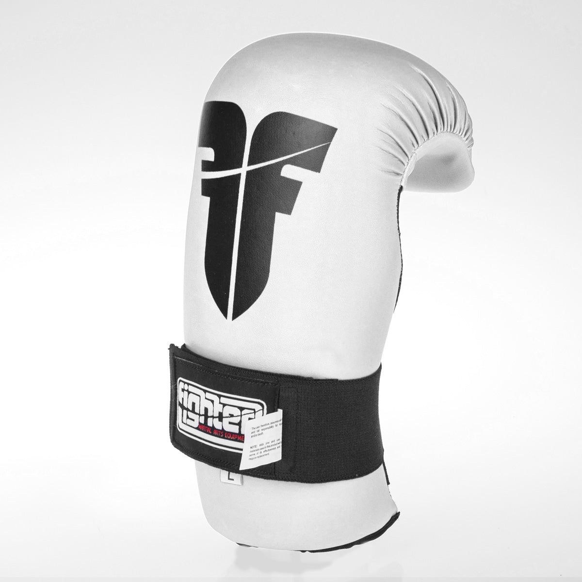 Fighter Open Handschuhe mit Riemen - weiß, FOG-001W