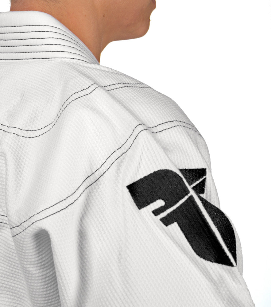 Fighter BJJ Kimono Paille de Riz - ENFANTS - blanc, BJJBW-08