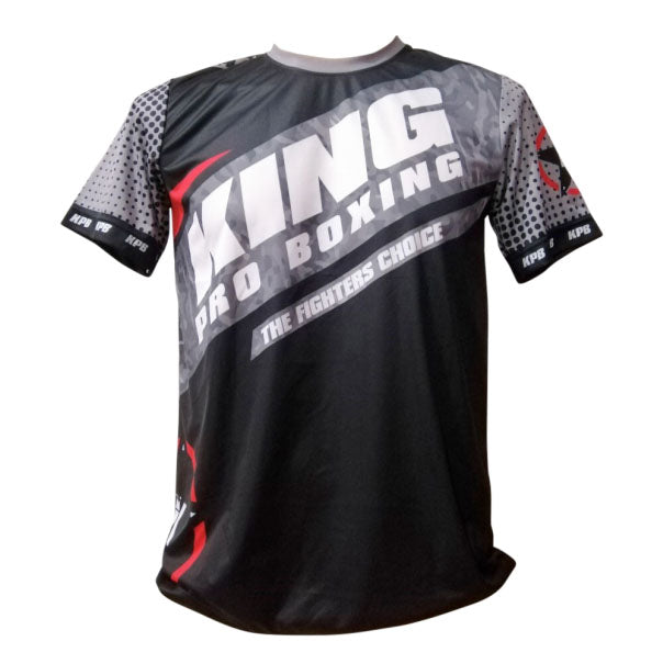 King ProBoxing T-shirt d'entraînement Star Vintage Stone - noir/gris, TTEE01-BLK/GRY